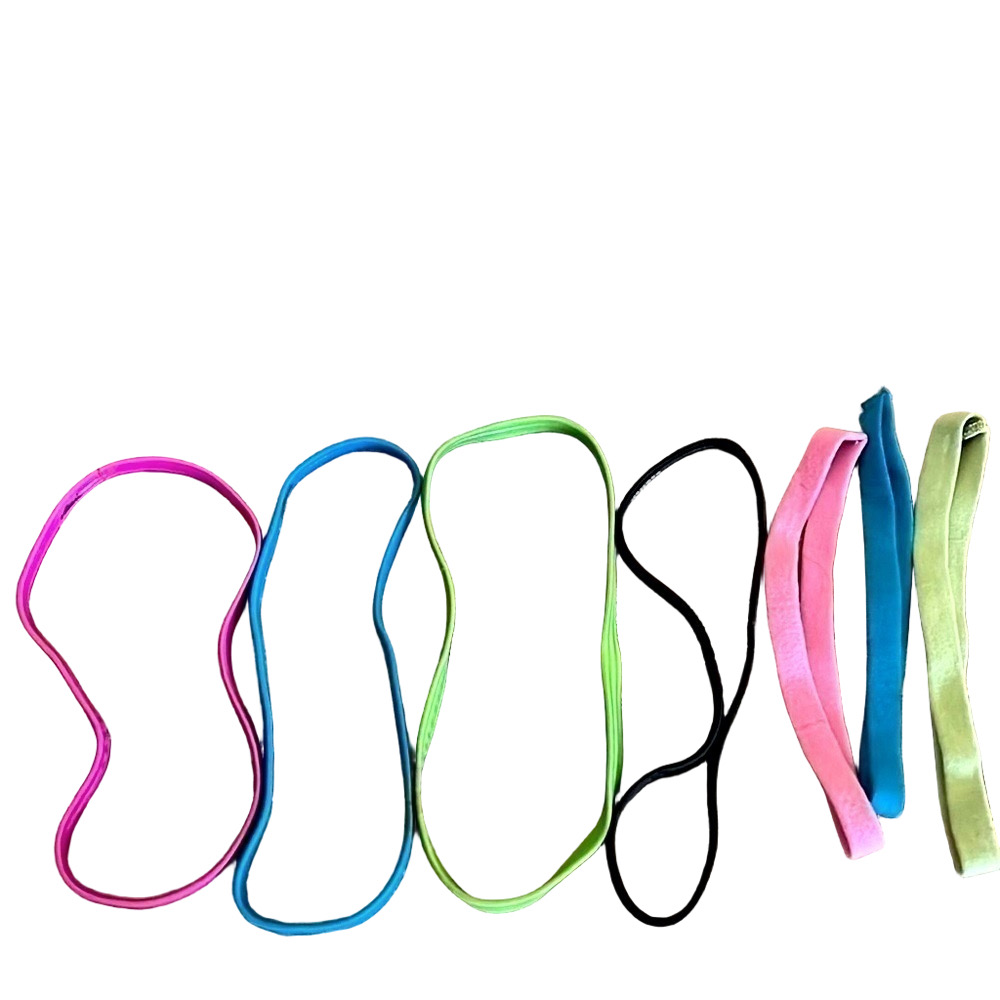 seven colorful sporty scunci headbands nwot